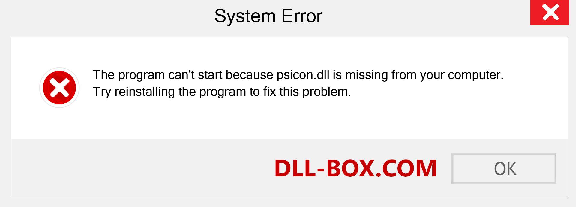  psicon.dll file is missing?. Download for Windows 7, 8, 10 - Fix  psicon dll Missing Error on Windows, photos, images